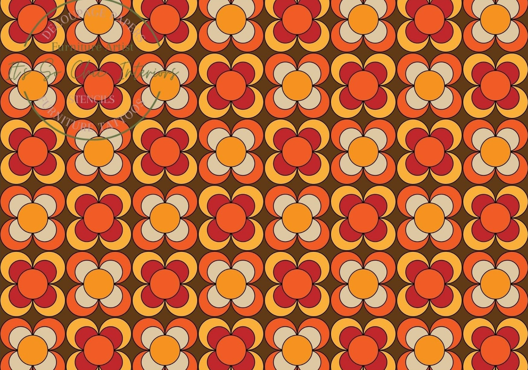 A1 70's Retro Flowers