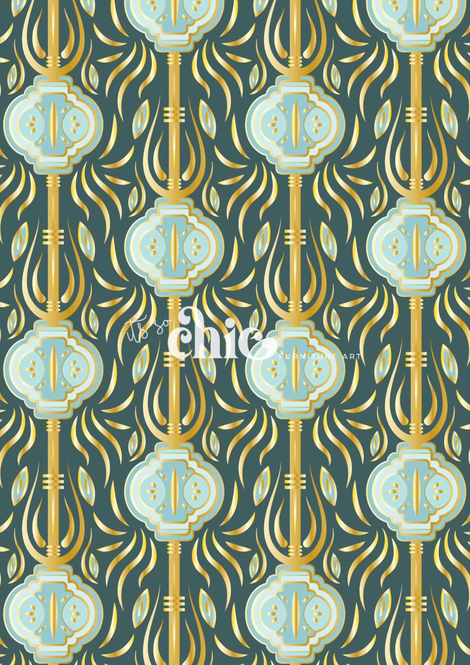 Art Nouveau Golden Leaf