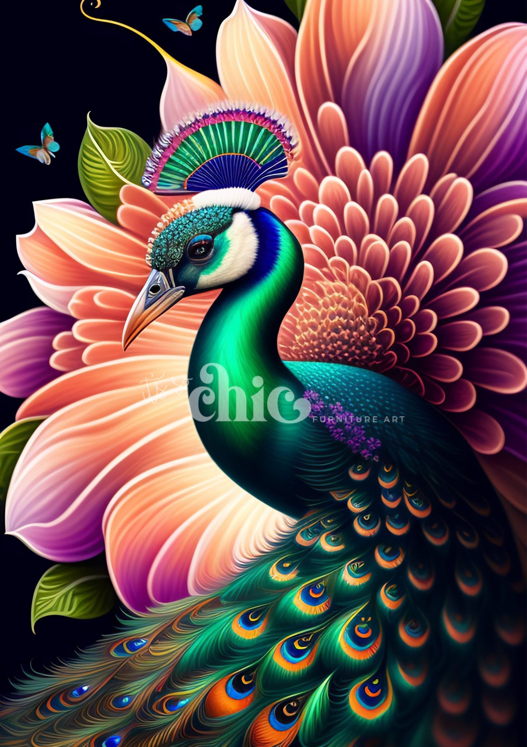 Peacock & Gerbera