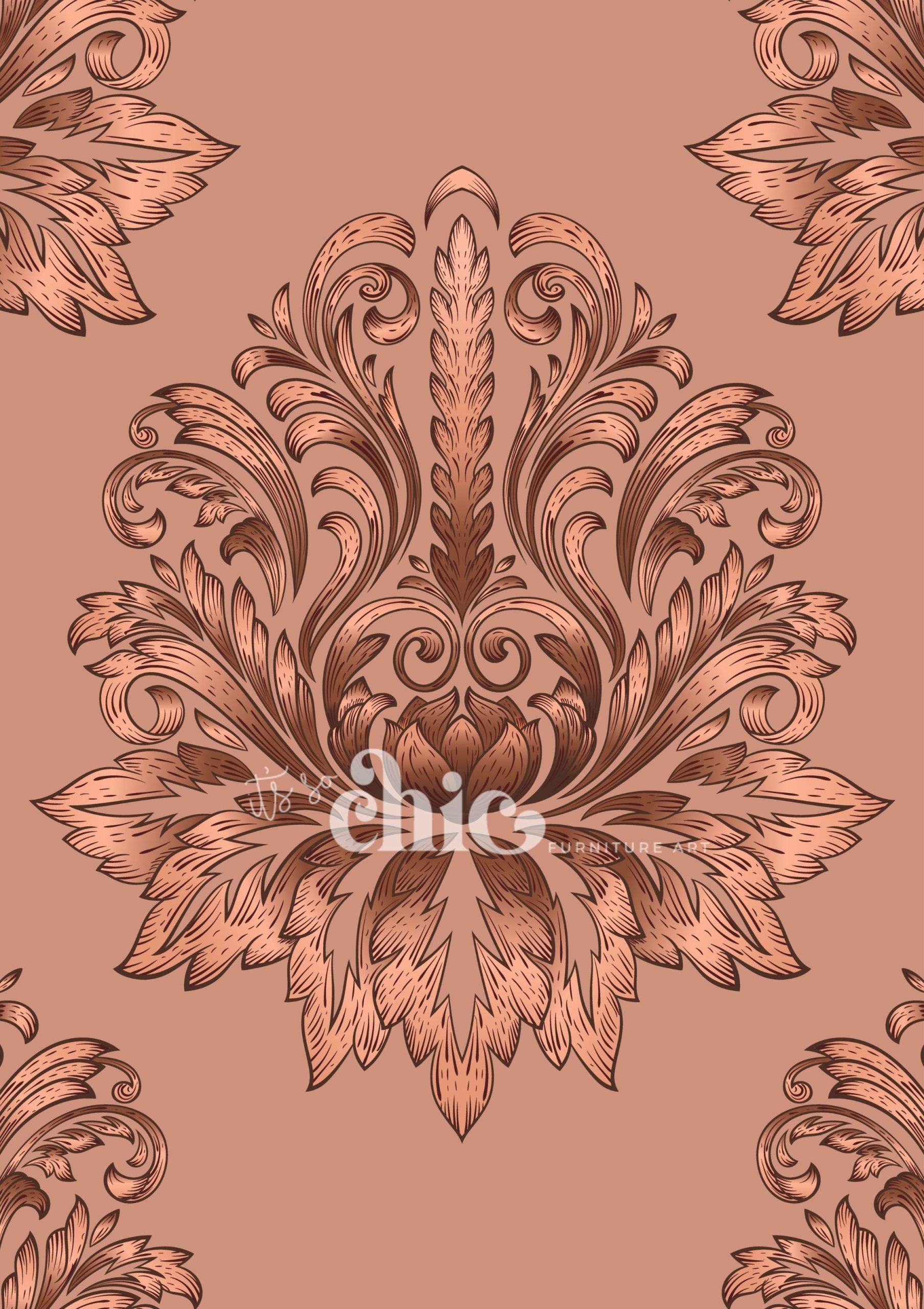 Rose Gold Damask