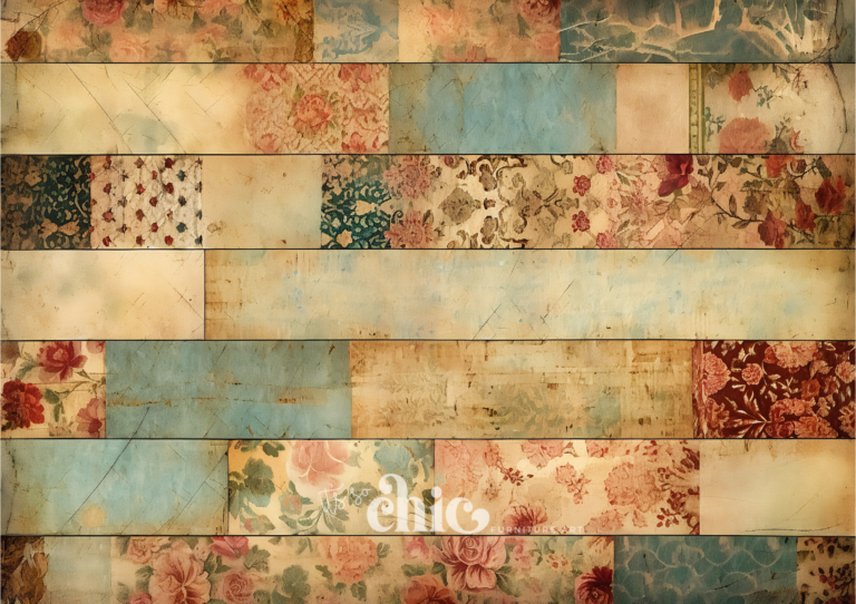 Vintage Decoupage Floorboards 2