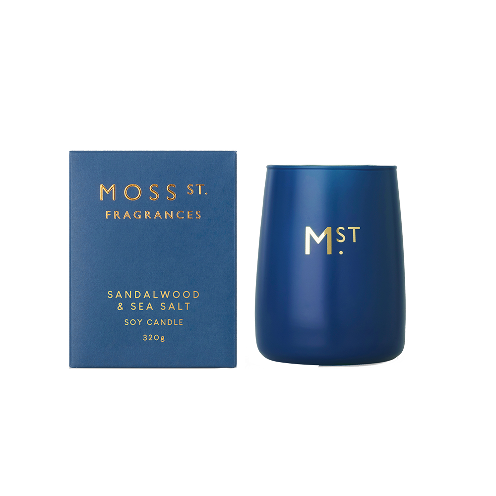 MOSS ST. Candle 320g - Sandalwood & Sea Salt