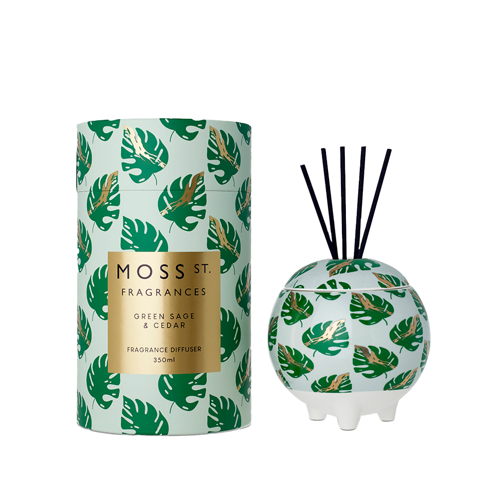 Green Sage & Cedar Ceramic Diffuser