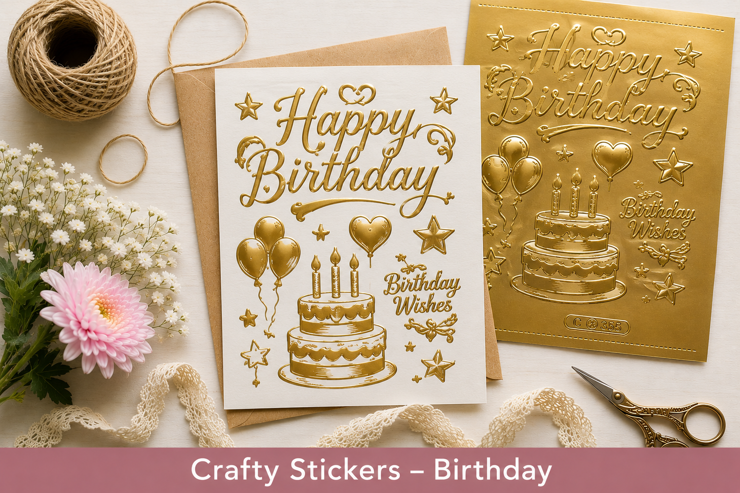 Crafty Stickers - Birthday