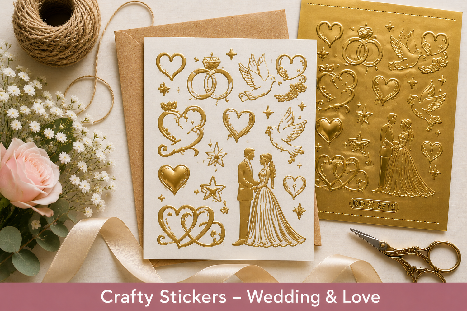 Crafty Stickers - Wedding & Love