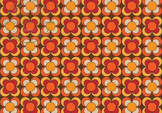 A1 70's Retro Flowers