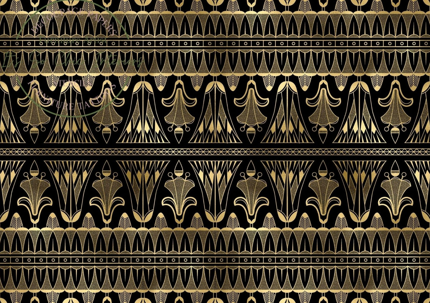 A1 Black & Gold Art Deco