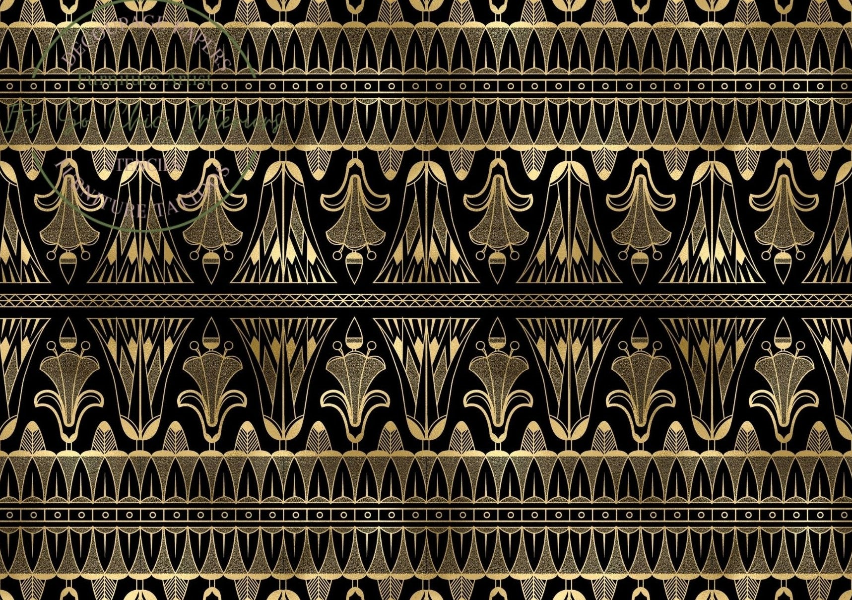 A1 Black & Gold Art Deco