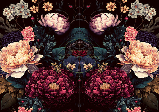 A1 Moody Floral 2 x A2 Original Image and Reverse