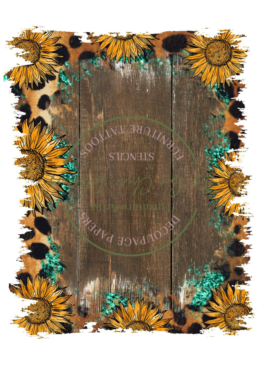 A4 Western Sunflowers Mulberry Decoupage Paper (3 different designs in the pack)