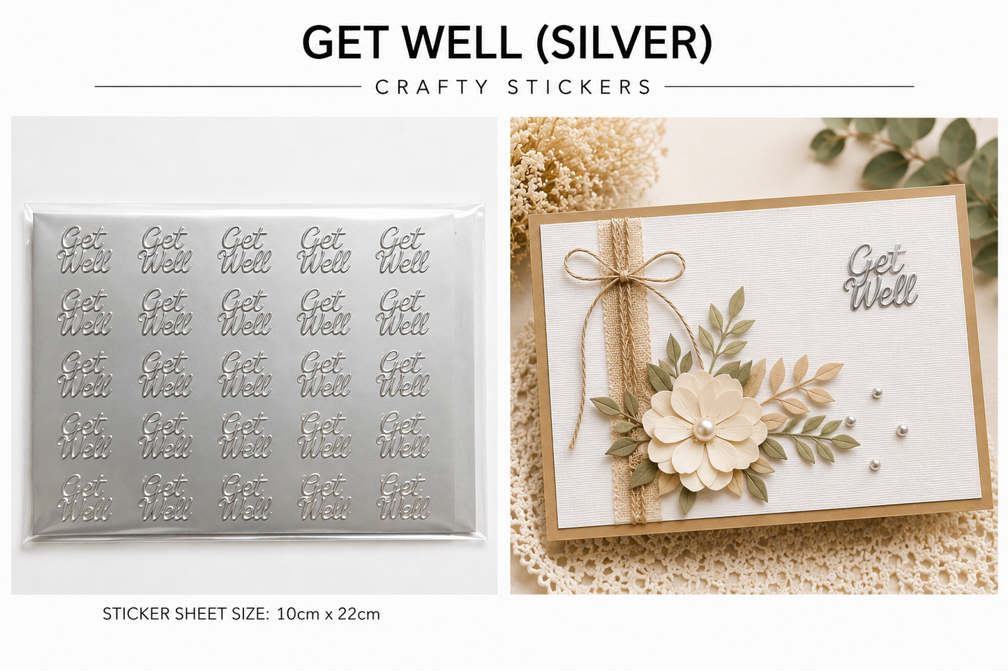 Crafty Stickers - Get Well