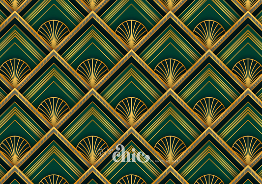 Art Deco Green & Gold