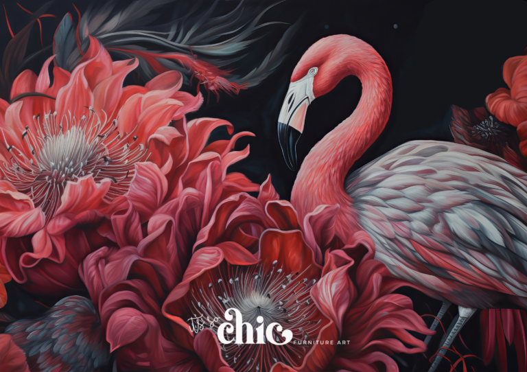 Flamingo & Flower