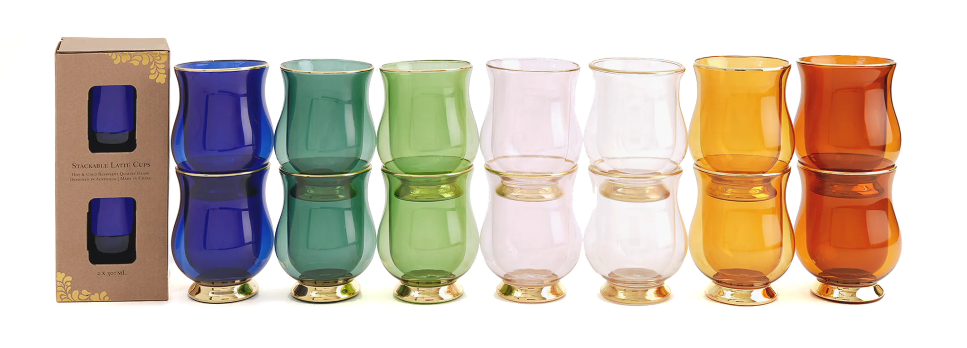 Double Wall Latte Glasses - Set of 2