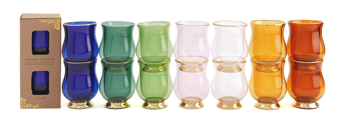 Double Wall Latte Glasses - Set of 2