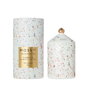 Camellia & White Lotus Ceramic Candle