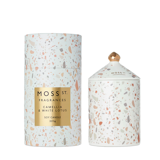Camellia & White Lotus Ceramic Candle