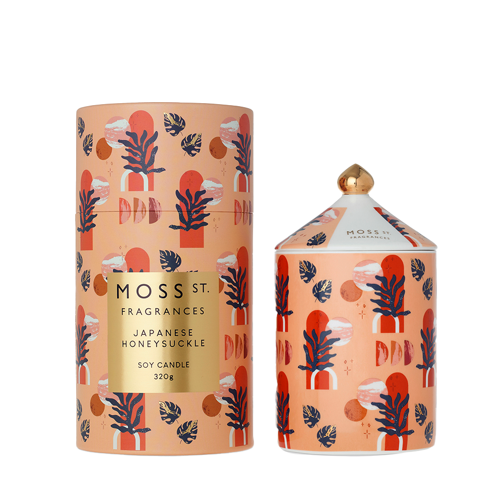 Japanese Honeysuckle Ceramic Candle