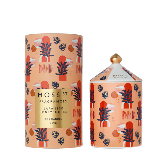 Japanese Honeysuckle Ceramic Candle
