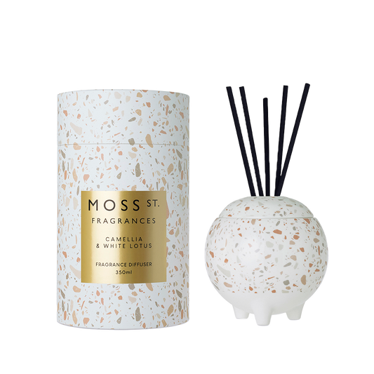 Camellia and White Lotus Ceramic Diffuser