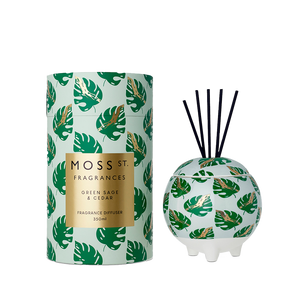 Green Sage & Cedar Ceramic Diffuser