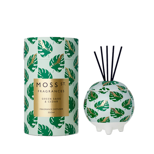 Green Sage & Cedar Ceramic Diffuser